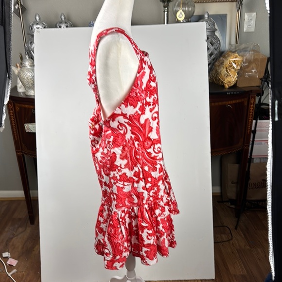 MESTIVA NEW YORK Sz XL Floral Red and White Sun Midi Dress NWT - Picture 5 of 8